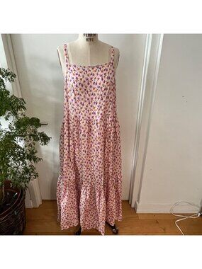 NO. 6 STORE Floral Maxi Peasant Dress Size Large